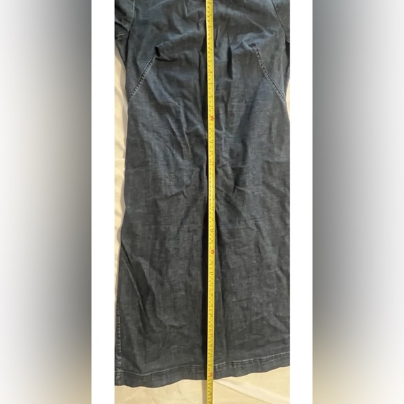 BODEN Womens Short Sleeve Denim Dress size 4L Zipper Back - Picture 4 of 6